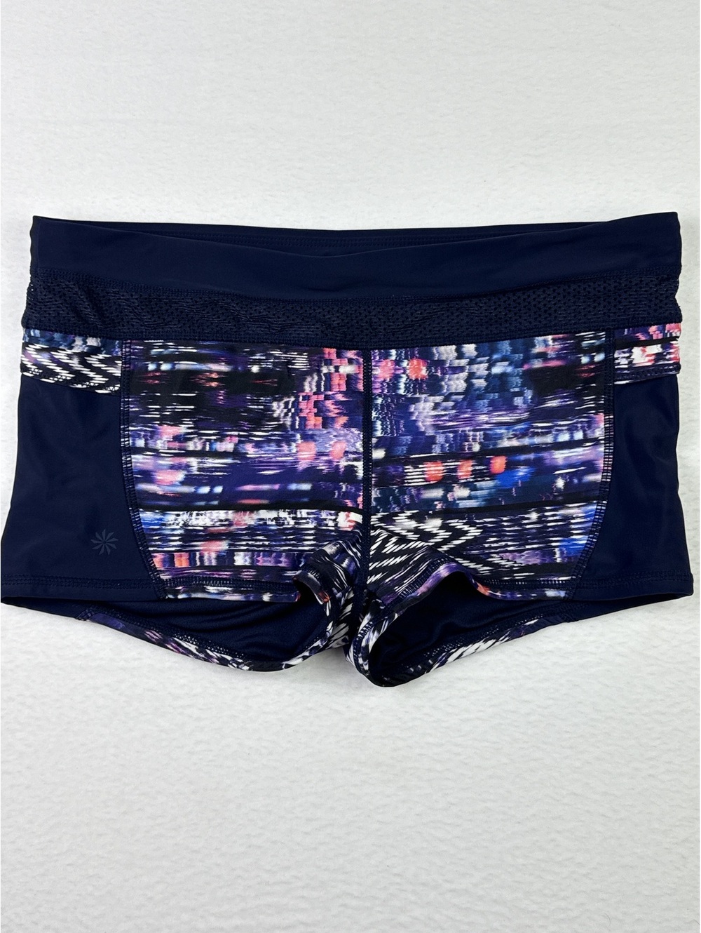 Athleta Women's Medium Navy Blue and Multi-Color Athletic Shorts